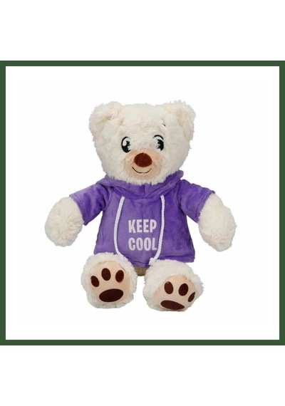 Bezos 3192 Kapüşonlu Peluş Ayı 30 Cm Pytht Çok Renkli