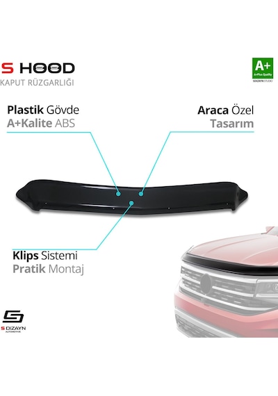 S-dizayn Mercedes Sprinter Abs Plastik Kaput Rüzgarlığı 2014-2018 A+kalite