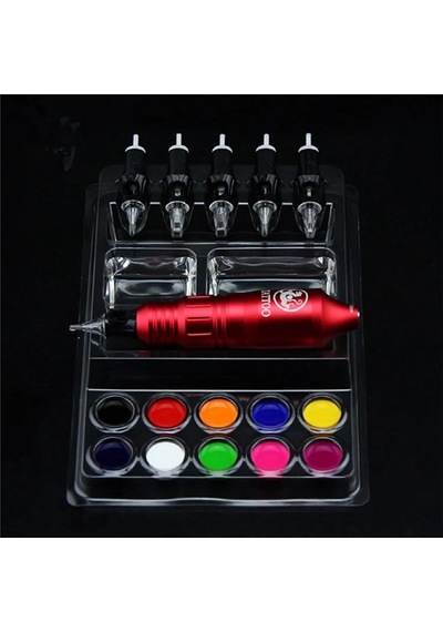 Ink Tray Dövme Boya Pota Organizer 20'li Steril Setup Seti
