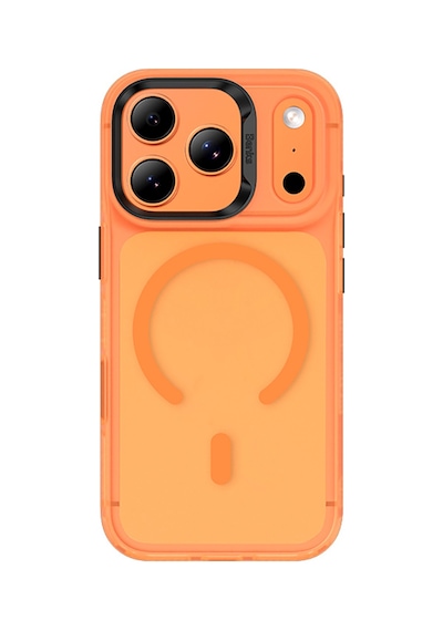 Apple Uyumlu iPhone 17 Pro Max Kılıf M-safe Şarj Özellikli Benks C-magnet Lucid Armor Kapak Turuncu Turuncu
