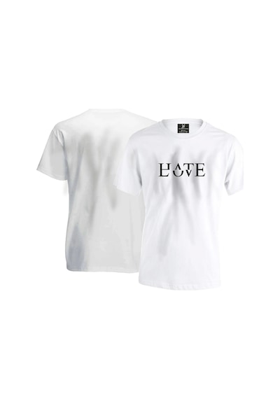 Hate Love Unisex T-shirt - Beyaz