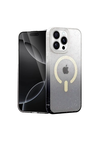 Apple İphone 15 Pro Max Pummel Shiny Magsafe Kapak - Siyah