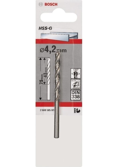 Bosch HSS-G Metal Matkap Ucu 4.2x75 mm - 2608585918