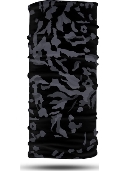 Dair Siyah Kamuflaj Desenli Motosiklet Bandana Boyunluk Outdoor Balakl
