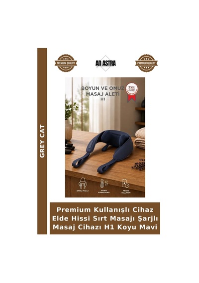 Premium Kullanışlı Cihaz Elde Hissi Sırt Masajı Şarjlı Masaj Cihazı H1 Koyu Mavi