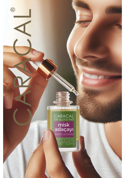 Caracal Saf Misk Adaçayı Yağı Doğal %100 Saf Ada Çayı Yağı Uçucu Katkısız Yağ 30 ML