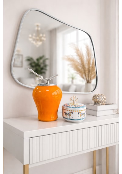 Dekoratif - Soft Sarı Şah Küp Herm At Obje Gümüş