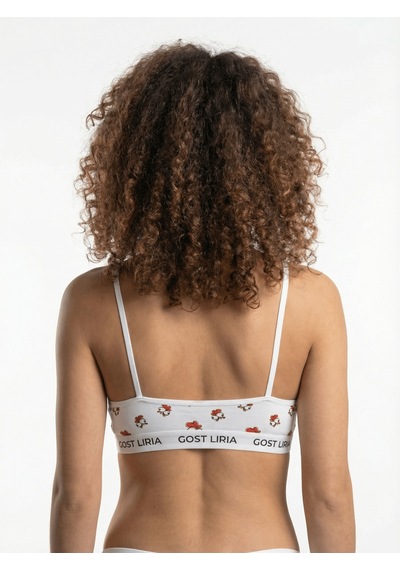Gost Liria Chickeen Desenli Kadın Bralet Beyaz