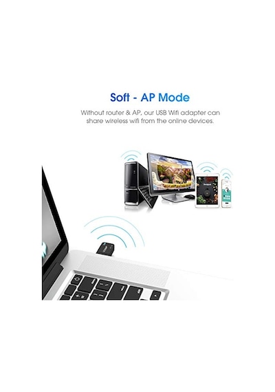 Edup Ac 1300 Mbit/s Usb Wlan Adaptörü, Çift Bant Wifi Stick 2.4g/5ghz Usb3.0 Adaptör Kablosuz Ağ Alıcısı Wifi Do