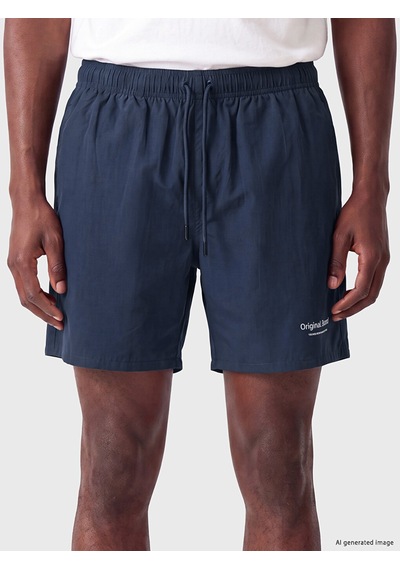 Lcw Swımwear İndigo Kısa Boy Baskılı Erkek Deniz Şortu