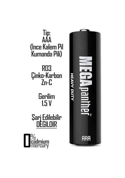 Telvesse Aaa R03 İnce Kalem Pil Kumanda Pili Zn-c 1.5v 4