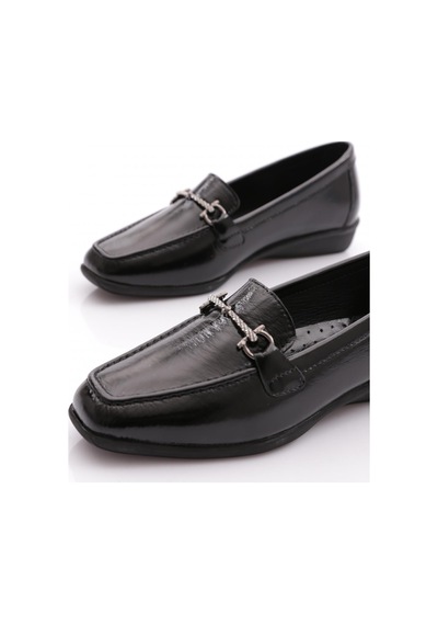Dgn 3102 Kadin Aksesuarli Loafer Ayakkabi Siyah
