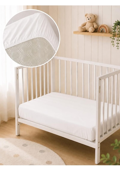Aras Bebe Lastikli Bebek Çarşafı 70x120 - Beyaz