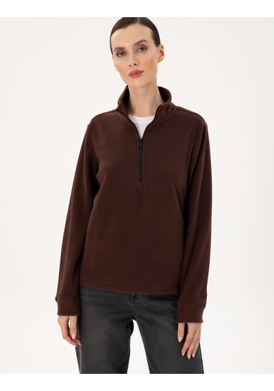 Pierre Cardin Kadın Kahverengi Sweatshirt 50300846-vr029 Kahverengi