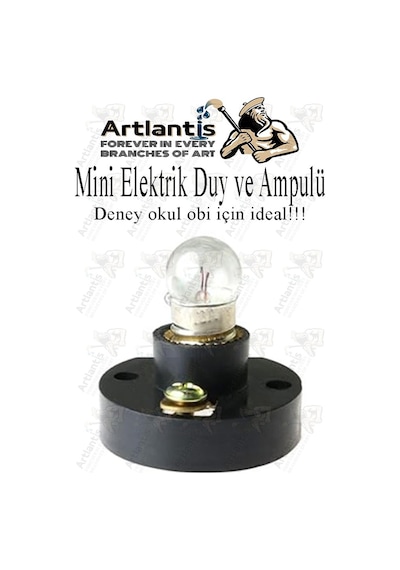 Mini Duy Ve Mini Ampul 1 Adet Elektrik Deney Duyu Ve Ampulü 2.5 V Amup Yuvası Devre Proje Etkinlik Okul Sınıf
