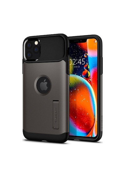 Spigen Apple Uyumlu iPhone 11 Pro İle Kılıf Slim Armor Gunmetal Gri