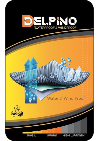 Delpino Su Ve Rüzgar Geçirmez Kürklü Softshell Erkek Mont-Siyah