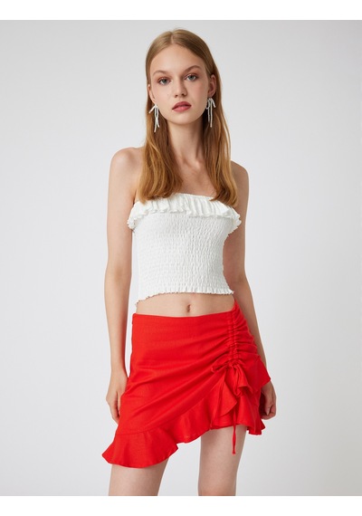 Koton Fırfırlı Mini Keten Şort Etek Slim Fit Fiyonk Detaylı Kırmızı 4sal70013ıw Kırmızı Koton Fırfırlı Mini Keten Şort Etek Slim Fit Fiyonk Detaylı Kırmızı 4sal70013ıw Kırmızı
