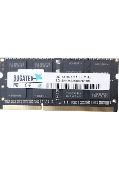 Bugatek BR-1402  8 GB DDR3 1600 MHz CL11 Notebook Ram