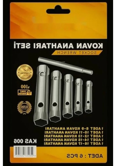 6 Parça Kovan Anahtar Seti Ergonomik Tasarım Dayanıklı Çelik