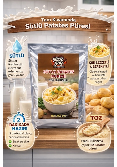 Patates Püresi Sütlü 2000 Gr Mashed Potatoes