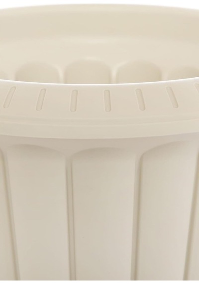 Ayrex Toxa Ayaklı Deliksiz Plastik Nergis Saksı 1 Adet, 6 Litre, 30cm, Kirli Beyaz Diğer