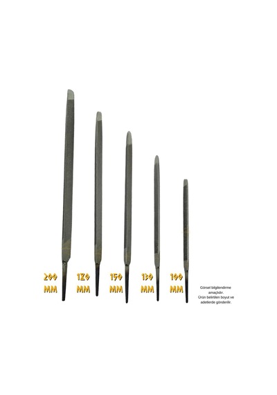Sgs Üçgen Eğe Seti İnce Dişli - 100-130-150-180-200 Mm. - 5 Parça