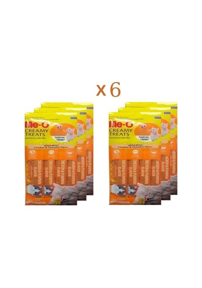 Me-O Tavuklu ve Balkabaklı Kedi Ödül Maması 6'lı 4 x 15 G