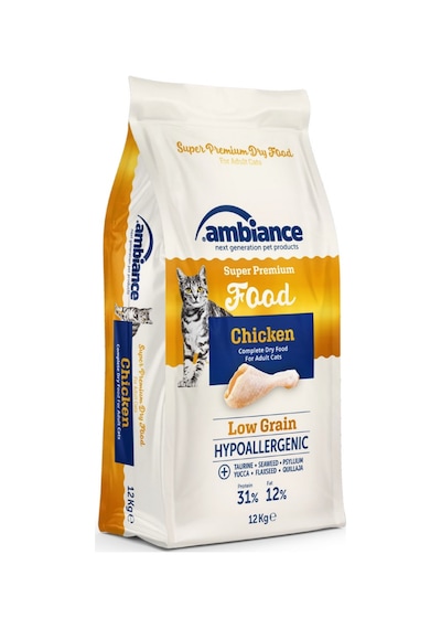 Ambiance Low Grain & Hypoallergenic Tavuklu Yetişkin Kedi Maması 12 KG