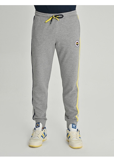 Fenerbahçe Erkek Trıbun Sarı Lacivert Melanjlı T Gri Melanj