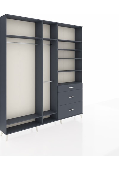 Arges Dolap 9 Raflı 3 Çekmeceli 3 Askılı 220x30x243 Antrasit-antrasit/antrasit Antrasıt/antrasıt Arges Dolap 9 Raflı 3 Çekmeceli 3 Askılı 220x30x243 Antrasit-antrasit/antrasit Antrasıt/antrasıt