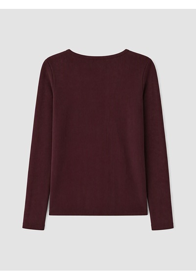 Lc Waikiki Lc Waıkıkı Mürdüm Bisiklet Yaka Kadın Body