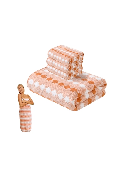 Aileler Ve Misafirler İçin Uygun Dayanıklı Ve Uzun Ömürlü Mikrofiber Malzemeli 4 Adet Banyo Havlusu Orange Diğer