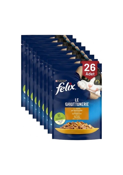 Felix Tavuk Etli Yetişkin Kedi Yaş Mama 26x85g
