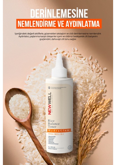 Rice Balance Toner Pirinç Özlü Nemlendirici Ve Aydınlatıcı Toner 200 Ml