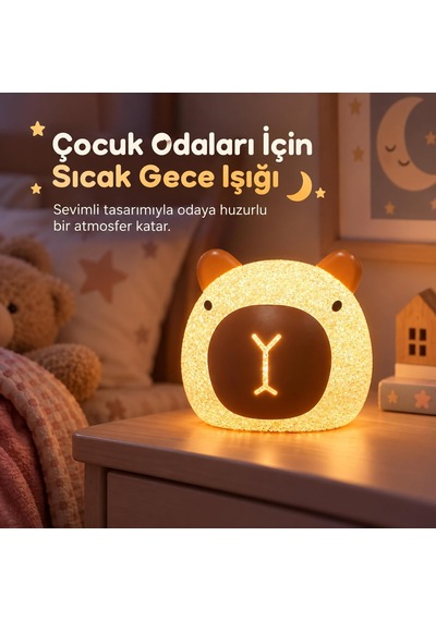 Ayıcık Led Gece Lambası Yumuşak Dokulu Çocuk Odası, Ly2005 Genel