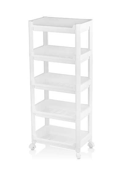Urve Ur-3600 Rafty Geniş 5 Katlı Tekerlekli Sepet Organizer Raf Ünitesi 355x220x850 Mm Diğer