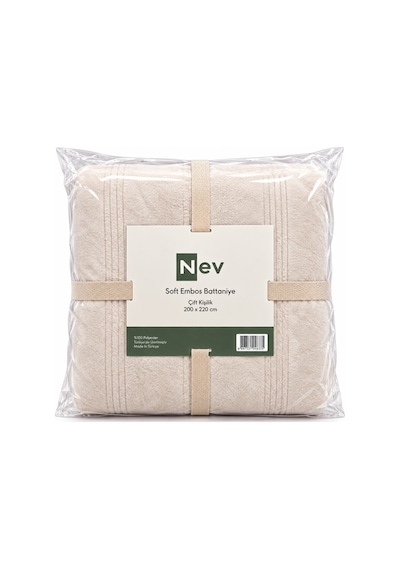 Özdilek Nev Serisi Soft Embos Çift Kişilik Battaniye 200x220 - Kemik