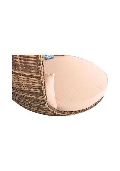 World Daybed 200 Cm Rattan Bahçe Kral Yatağı Açık Kahverengi