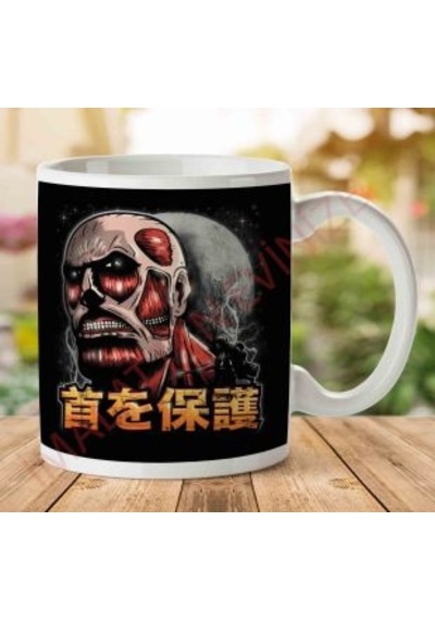 Aim For The Nape Attack On Titan İki Tarafı Baskılı Kupa Bardak
