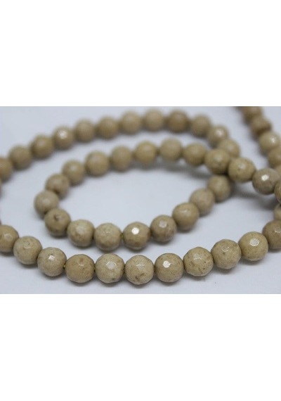 Jasper Taşı Faset Kesim Yarım Dizi 6 MM (9888) 18 CM Çok Renkli