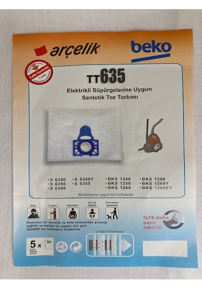 Bks1240-bks1250-bks1260-bks1280-bks1260y-bks1260ey Toz Torbası 15 Adet