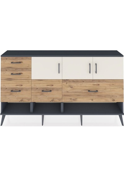 Arges Konsol 3 Raflı 5 Çekmeceli 3 Kapaklı 176x30x99 Antrasit-aytaşı/çam Aytası/atlas Çam - Antrasıt Arges Konsol 3 Raflı 5 Çekmeceli 3 Kapaklı 176x30x99 Antrasit-aytaşı/çam Aytası/atlas Çam - Antrasıt
