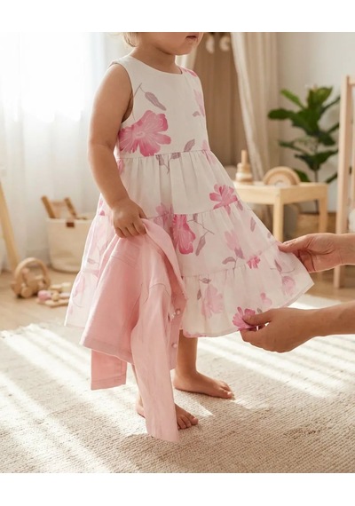 Mutlu Bebe %100 Pamuk Bayramlık Kız Çocuk Çiçek Desenli Elbise Ve Pembe Ceket 2 Li Takım Beyaz - Pembe Mutlu Bebe %100 Pamuk Bayramlık Kız Çocuk Çiçek Desenli Elbise Ve Pembe Ceket 2 Li Takım Beyaz - Pembe