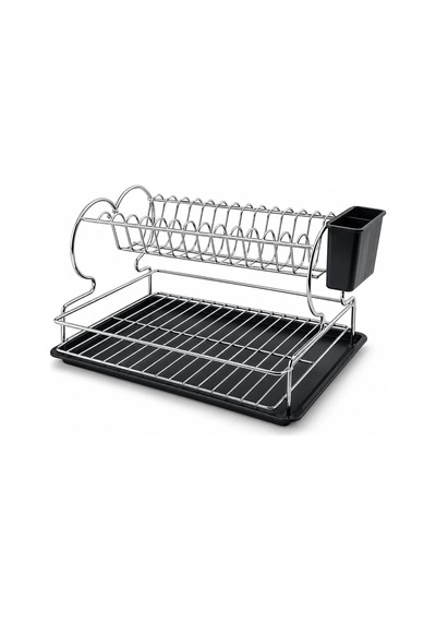 Krom - Metal 2 Katlı Tabaklık - Bulaşıklık 5468 Çok Renkli