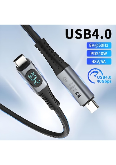 Bxcc244 Bix Usb4 Thunderbolt 4/3 Uyumlu Pd 240w 40gbps 8k 60hz Ul
