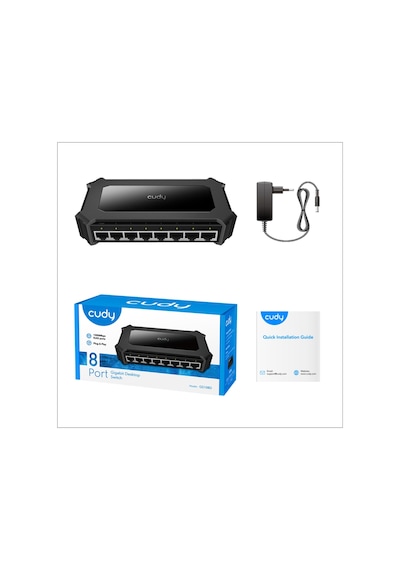 Cudy GS108D 10/100/1000M 8 Port Gigabit Yönetilemez Switch