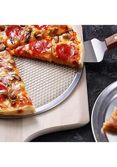 Alüminyum Pizza Pişirme Teli 33 Cm - Çıtır Tabanlı Profesyonel Pizza Tepsisi, Delikli Yuvarlak Fırın Teli, Lavaş Ve Pide Pişirme Izgarası