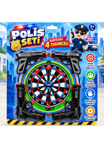 Northcity 8080 Kartelalı 4 Tabancalı Polis Seti Bx