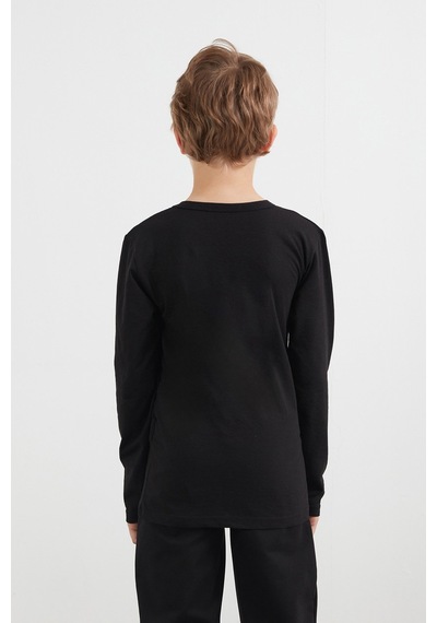 Fullamoda Atatürk Baskılı Uzun Kollu Unisex Çocuk Body 25mcck801130449-siyah Siyah
